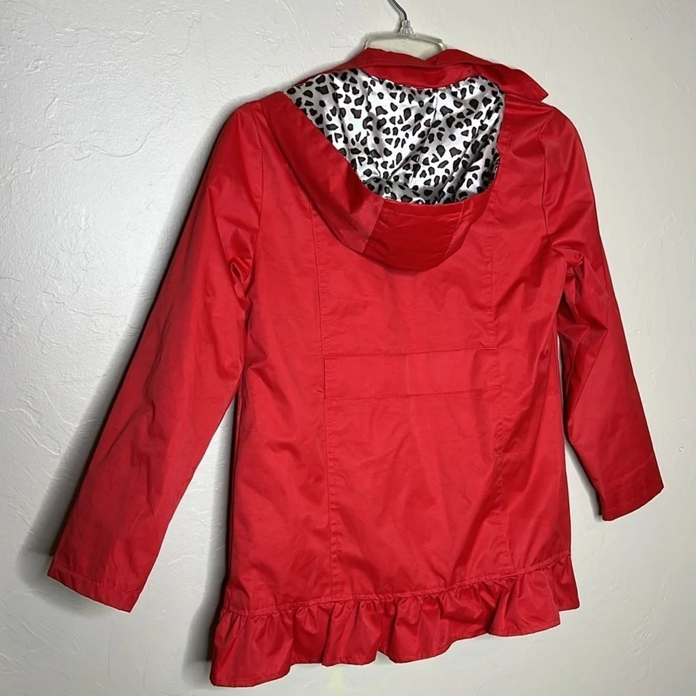 Pink Platinum Girls Double Breasted Red Rain Coat